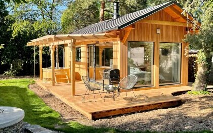 Relax chata v Polabí s koupacím sudem