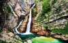 Savický vodopád v Triglavském národním parku
