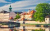 Historické město České Budějovice v Jižních Čechách
