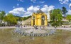Hlavní kolonáda s fontánou Mariánské Lázně, léčivé prameny