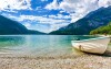 Jazero Molveno, Dolomity, Taliansko