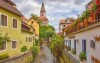 Krásné UNESCO město Český Krumlov je co by kamenem dohodil