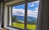 Pohľad z okna izby, chata Svornost, Krkonoše