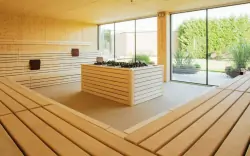 Szauna belső, MJUS Resort & Thermal Park ****, Körmend , Maďarsko