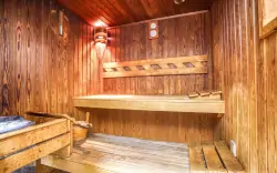 Dřevěná sauna, Hotel Erzsébet ***, Hévíz, Balaton, Maďarsko