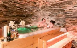 Jižní morava ve VIP pokoji s wellness vířivkou na pokoji a saunou