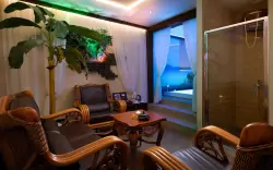 Interiér wellness působí velmi relaxačně