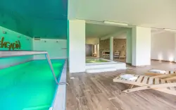 Boží Dar: Apartmán Engadin až pro 4 osoby se snídaní a neomezeným i privátním wellness (bazén, vířivka, sauny)