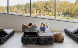 Relaxačná zóna, Therme Wien, Viedeň, Rakúsko
