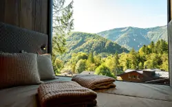 Výhled, Hotel Fischerwirt Natur.WaldSPA ****, Faistenau, Rakousko