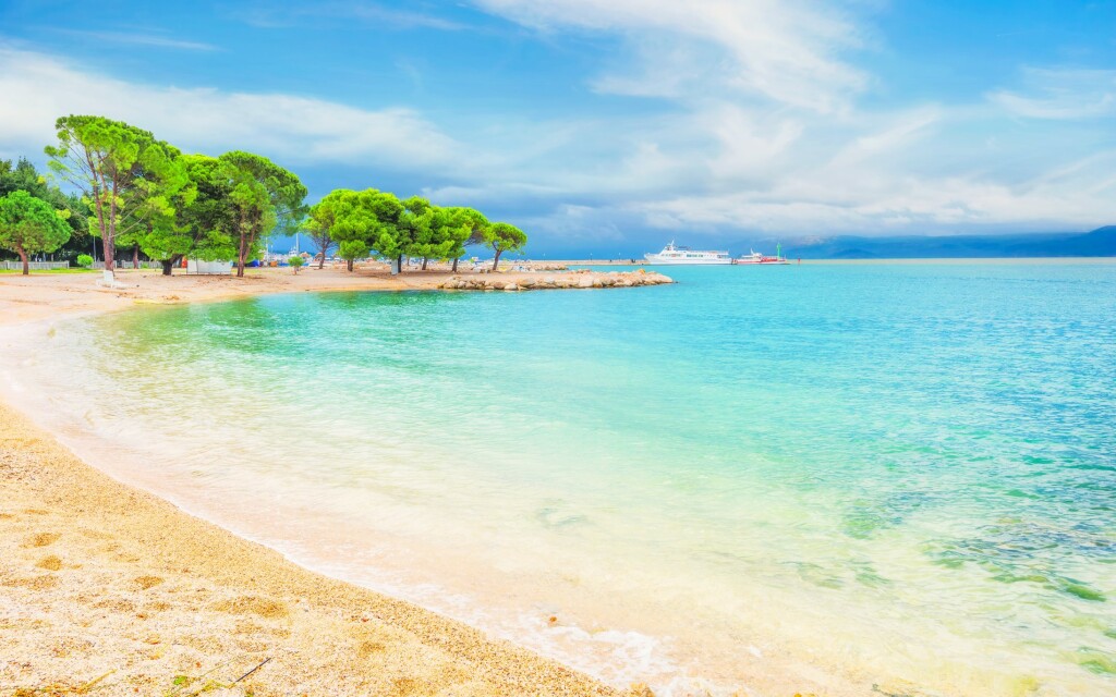 Moře, pláž, Crikvenica, Chorvatsko
