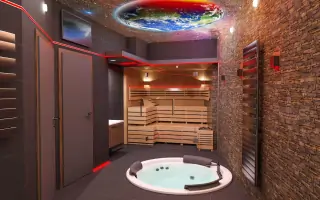 Wellness s vířivkou a saunou, Hotel Kocanda ***
