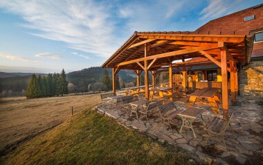 Venkovní terasa, Penzion U Mauritzů, Šumava