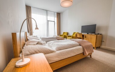 Pokoje v lázeňských domech jsou opravdu pohodlné