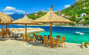 Moře, pláž, Makarska, Chorvatsko