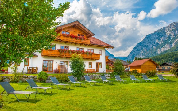 Zabavíte sa aj na veľkej záhrade, Hotel Landhaus Amadeus