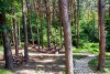 Houpací síť v lese, Gosztola Gyöngye Hotel, Gosztola, Lenti, Maďarsko
