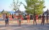 Cvičenie na pláži, Pine Beach Resort Pakoštane ***, Pakoštane, Dalmácie, Chorvátsko
