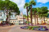Náměstí s palmami, Flora Hotel & Suites ***, Merano, Itálie