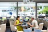 Reštaurácia s terasou, Hotel Yacht Wellness & Business ****, Siófok, Maďarsko