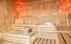 Fínska sauna vo wellness je k dispozícii