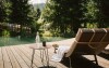 Terasz a tó mellett, miaflor Familien- & Aktivresort ****, Ried im Oberinntal, Ausztria