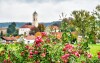 Rózsa és templom, Mariandl im Oberwirt, Eggenfelden, Németország