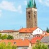 Kostel a věž sv. Ducha v Telči