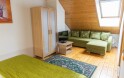 Podkrovní apartmá s rohovou vanou, Penzion Trámky, Vikýřovice, Jeseníky