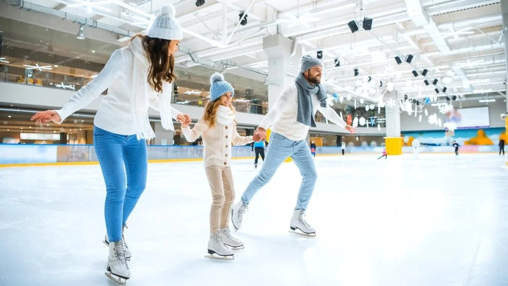Korcsolyázás a családdal