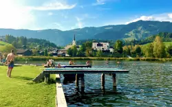 Salzbursko pri jazere a zámku: Penzión Rösslhof Goldegg s polpenziou a saunou + slovensky hovoriaci personál