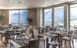 Reštaurácia s výhľadom, Garda Hotel Forte Charme ****, Nago (TN), Taliansko