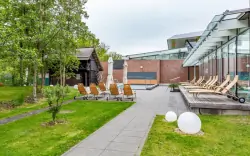 Vonkajšia terasa, Spreewald Therme, Burg, Nemecko