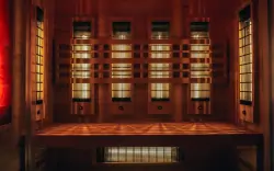 Interiér sauny, Hotel ARCHE Fabryka Samolotów ****, Mielno, Poľsko