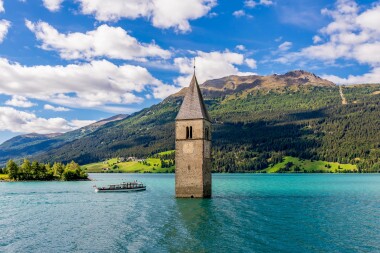 Reschensee, Rakúsko, Tirolsko 