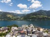 Výhled na jazero, Hotel Grüner Baum ****, Zell am See, Alpy, Rakúsko