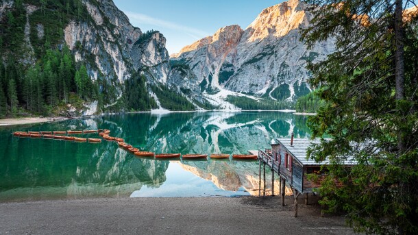 Lago di Braies, Dolomity, Taliansko